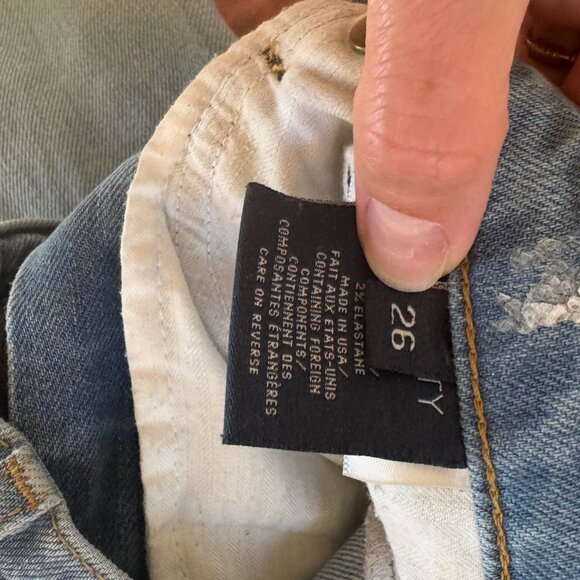 Fidelity Denim Jeans High Waist Straight Leg - Size 26 - Picture 6 of 7